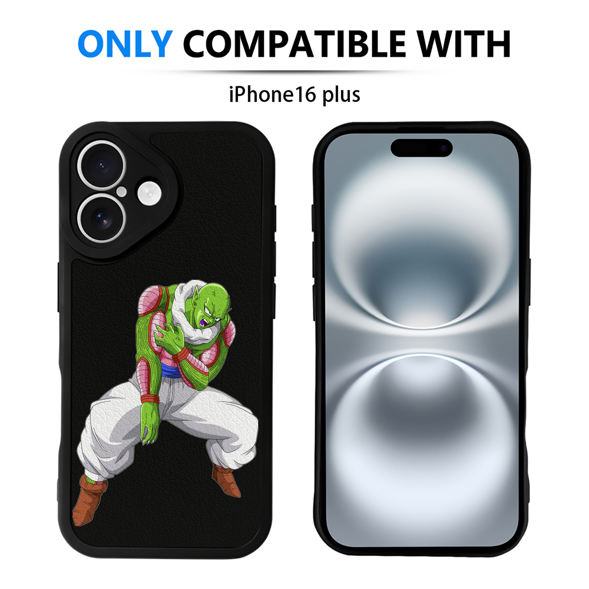 （画像用） ドラゴンボール ピッコロ DRAGON BALL Piccolo 【iPhone 16シリーズ対応】シリコンスマホケース（レザー調） 材質：シリコン